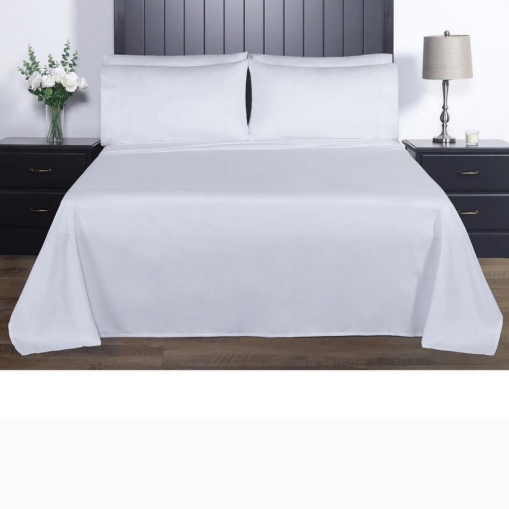 Charisma Sheet Set with 2 Pillow cases White, QUEEN